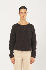Maglia D80773 traforata D80773 MORO ECO 