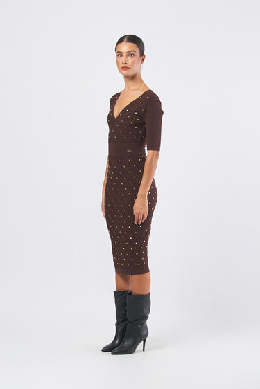 Abito di maglia AM26S57E2 AM26S57E2 EA3 COFFEE ELISABETTA FRANCHI