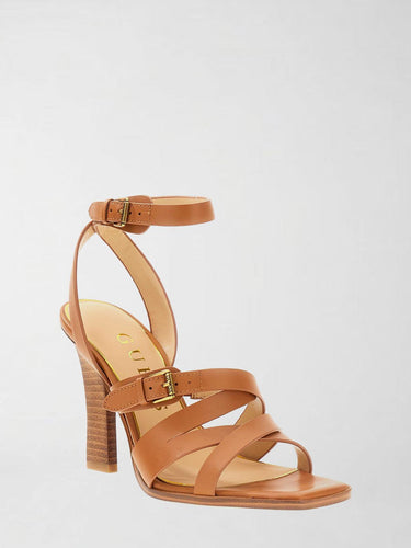 Sandali Donna Radela con Tacco in Pelle Marrone FLJRAD LEA03 BROWN GUESS 