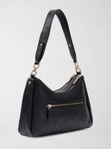 Borsa a Spalla Anise Double Zip in Ecopelle Nero HWPD99 16180 BLACK LOGO GUESS 
