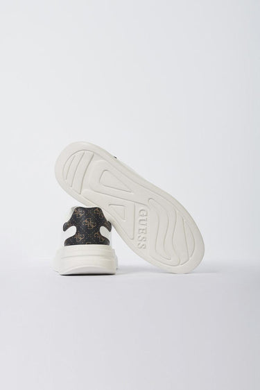 Sneaker elba FMPVIB LEA12 FMPVIB LEA12 WHITE BROWN OCRA GUESS 