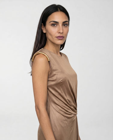 Abito Elisabetta Franchi Red Carpet Regular Fit ABR2461E2 229 ARGILLA ELISABETTA FRANCHI 