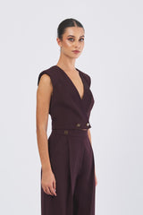 Gilet GL00256E2 GL00256E2 EA4 MERLOT ELISABETTA FRANCHI