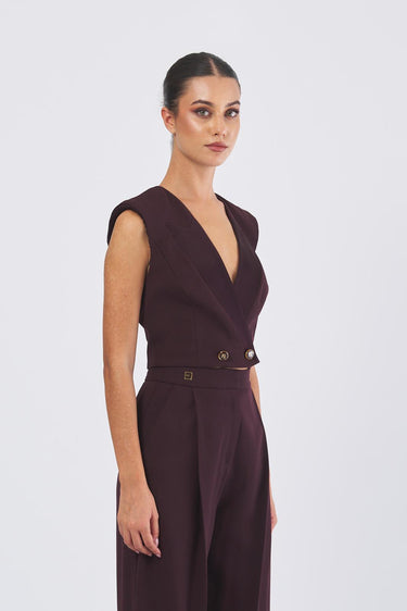 Gilet GL00256E2 GL00256E2 EA4 MERLOT ELISABETTA FRANCHI