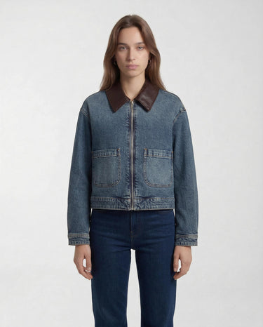 Giacca di jeans Cropped PBITARSIO 2611041017 001 COUNTRY INDIGO PENNY BLACK 