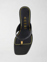 Sandalo Yaiza in pelle Nero FLJYZA LEA03 BLACK GUESS 
