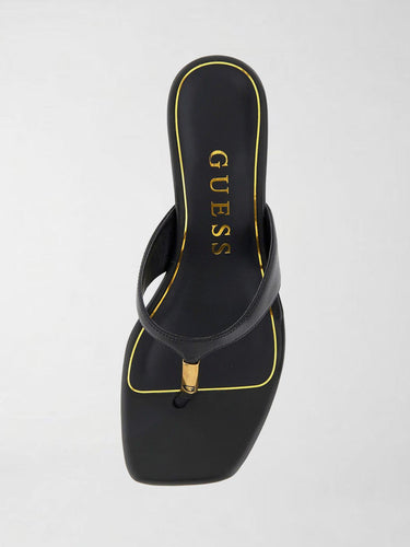 Sandalo Yaiza in pelle Nero FLJYZA LEA03 BLACK GUESS 