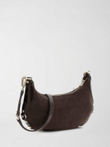 Mini tracolla in vera pelle Marsha HWSG95 01720 ESPRESSO GUESS 
