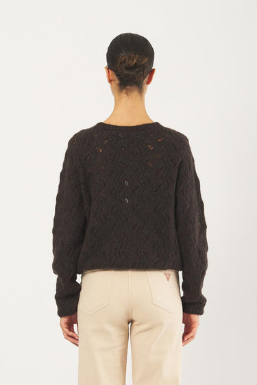 Maglia D80773 traforata D80773 MORO ECO 