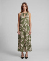 twill seta PBPSALICE 261122123 002 FLOREALE VERDE PENNY BLACK 