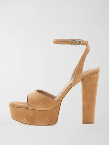 Sandali in suede Hitten FLPHIT SUE03 BROWN GUESS 