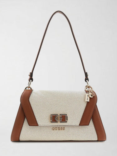 Borsa a Spalla Karnilla Elegante da Donna profili cognac HWAG97 19190 NATURAL/COGNAC GUESS 