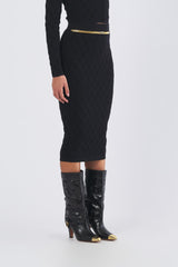 Gonna GK20B56E2 di maglia GK20B56E2 110 NERO ELISABETTA FRANCHI