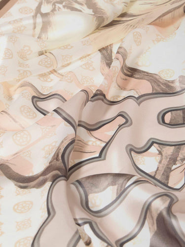 Foulard Donna Fantasia Effetto Seta Beige AW5491 POL03 LIGHT TAUPE GUESS 