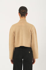 Maglia TIMO 252136619 intarsio con paillettes TIMO 252136619 005 CAMEL/OFF WHITE PENNY BLACK