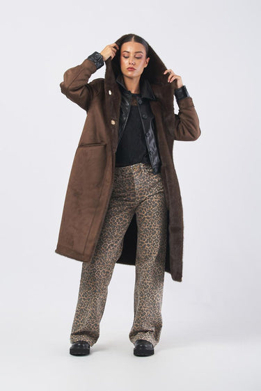 Cappotto CFC0122225003 con cappuccio CFC0122225003 B401 CIOCCOLATO RINASCIMENTO