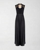Abito lungo Rinascimento con Busto in Pizzo Aderente CFC0127526003 B001 NERO RINASCIMENTO 
