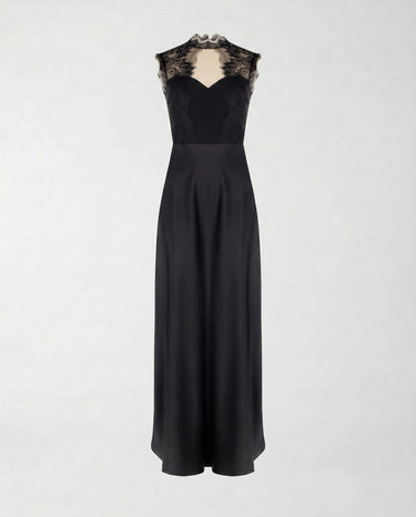 Abito lungo Rinascimento con Busto in Pizzo Aderente CFC0127526003 B001 NERO RINASCIMENTO 