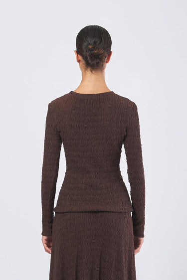 T-shirt SAMOA 252397606 jersey cloquè SAMOA 252397606 005 MARRONE MARELLA