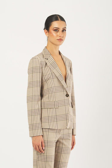 Giacca NUIT1 252504613 gabardine bistretch tinto filo fantasia NUIT1 252504613 003 CHECK PICCOLO EMME MARELLA 