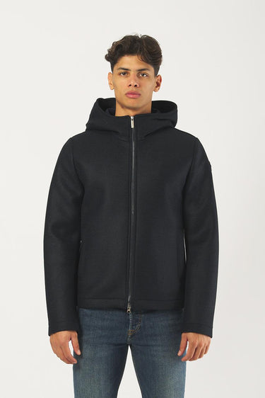 Giubbotto 1140 in morbido panno con cappuccio 1140 68 BLU COLMAR