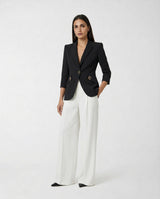 Giacca Elisabetta Franchi in Doppio Crêpe Stretch Slim GI21561E2 110 NERO ELISABETTA FRANCHI 