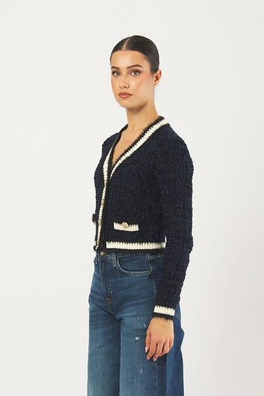 Cardigan aomori W5BR0E Z4090 F7EB SUITING BLUE MULTI GUESS