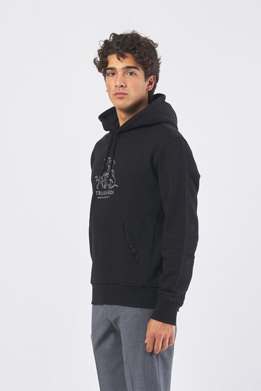 Felpa con cappuccio G8078100032N-83Y3 G8078100032N-83Y3 K299 BLACK TRUSSARDI