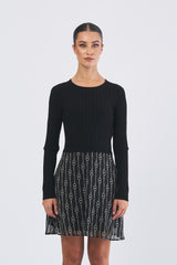 Abito ELETTA 252122613 creponne di poliestere stampato ELETTA 252122613 002 CATENA FONDO PENNY BLACK