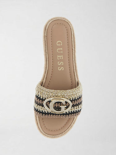 Sandali con logo Kaylis FLJKLI FAB03 BLACK GUESS 