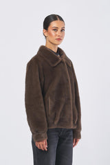 Cappotto PE0253520292 ecopelliccia leggera sfoderata PE0253520292 240 MARRONE SEVENTY 