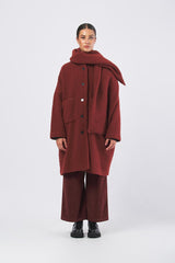 Cappotto C112AR con sciarpa C112AR BERBERE NEIRAMI