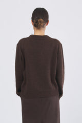 Maglia D81057 intarsio D81057 MORO ECO