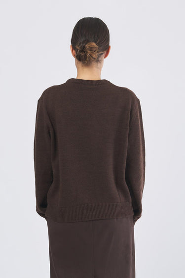 Maglia D81057 intarsio D81057 MORO ECO