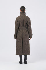 Cappotto AMALIA1 252301602 resca bouclè misto lana AMALIA1 252301602 002 MARRONE MARELLA