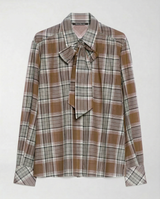 Camicia in Voile di Cotone PBIVOLONTA 2611111027 001 TOBACCO DIS. PENNY BLACK 