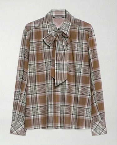 Camicia in Voile di Cotone PBIVOLONTA 2611111027 001 TOBACCO DIS. PENNY BLACK 