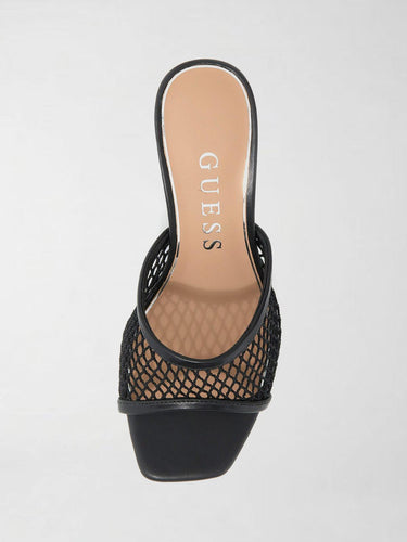 Scalzato Donna Nero con Rete e Tacco a Rocchetto FLJKBA FAB03 BLACK GUESS 