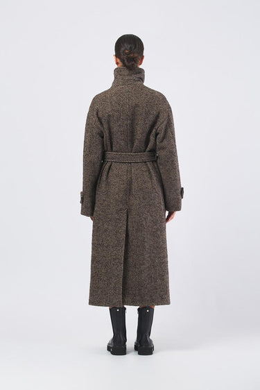 Cappotto AMALIA1 252301602 resca bouclè misto lana AMALIA1 252301602 002 MARRONE MARELLA 