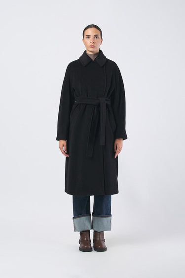 Cappotto ENGLISH 252301614 beaver pure lana vergine ENGLISH 252301614 006 NERO MARELLA