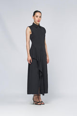 Abito KERAS popeline di puro cotone KERAS 251622111260 004 NERO MAX MARA 