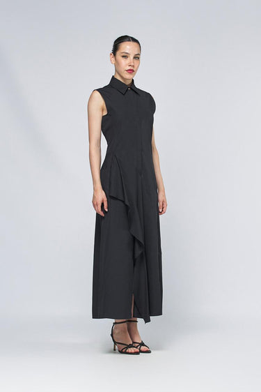 Abito KERAS popeline di puro cotone KERAS 251622111260 004 NERO MAX MARA 