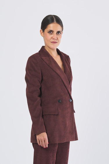 Blazer TOPAZIO 2525046102 velluto a coste stretch TOPAZIO 2525046102 004 BORDEAUX EMME MARELLA 