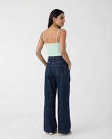 Crop Top Rinascimento con Fibbia Decorativa Slim Fit CFC0127712003 B411 VERDE MENTA RINASCIMENTO 