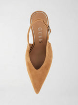 Décolleté Primo con tacco in pelle FLPPRI SUE05 BROWN GUESS 