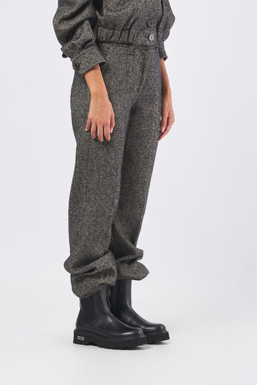 Pantalone TURBIGO 252313608 diagonale misto lana effetto tweed TURBIGO 252313608 001 MARRONE/BEIGE MARELLA