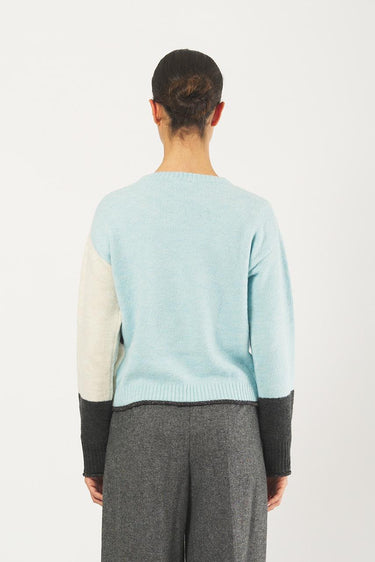 Maglia EDITOR 252536630 fil. macumba elite+lurex EDITOR 252536630 004 AZZURRO+GRIGIO EMME MARELLA 