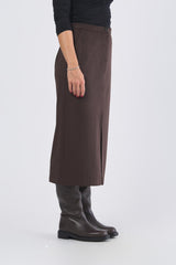 Gonna DRITTO 252577601 jersey suede di poliestere stretch DRITTO 252577601 005 TESTA DI MORO EMME MARELLA 