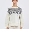Maglia BREST 252536633 fil. jacquard misto lana+mohair BREST 252536633 001 BURRO+GRIGIO EMME MARELLA 
