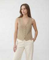 Gilet Gessato con Paillettes PBPRENNA 261115102 002 FONDO SALVIA PENNY BLACK 